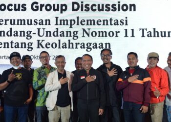 Buka FGD Perumusan Implementasi UU No 11 Tahun 2022 Terkait Suporter, Menpora Amali Ajak Mengheningkan Cipta