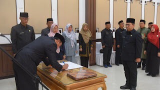 Jelang Lengser Dari Jabatan, Wali Kota Sukabumi Lantik 7 Pejabat Jabatan Tinggi Pratama