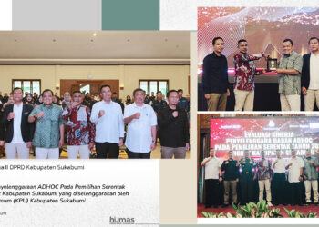 Evaluasi Kinerja Penyelenggaraan ADHOC Pemilihan Serentak 2024, Wakil Ketua II DPRD Kabupaten Sukabumi Hadir