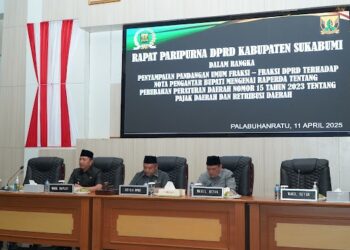 Tujuh Fraksi DPRD Kabupaten Sukabumi Soroti Raperda Pajak dan Retribusi
