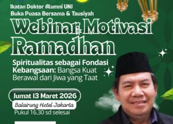 IKADA UNJ Gelar Webinar Motivasi Ramadhan, Tekankan Spiritualitas sebagai Pondasi Kebangsaan