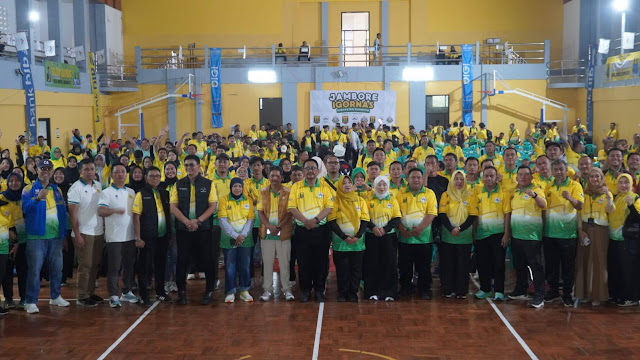 Suasana Jambore IGORNAS di GOR Pemuda Cisaat yang dihadiri DPRD Sukabumi. (Foto istimewa)