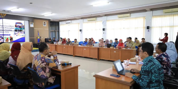 Pemkot Cirebon menggelar rapat koordinasi percepatan penurunan dan penanganan stunting.