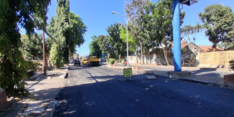 Progres perbaikan Jalan Cipto Mangunkusumo minggu depan sudah selesai.